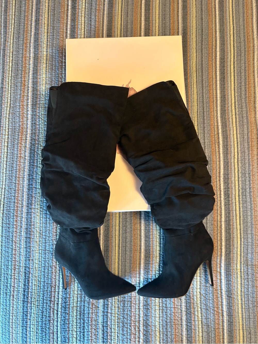 Jessica Simpson Black Slouchy Knee-High Heeled boots